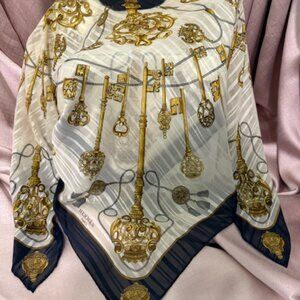 Hermes "Les Cles" (The Keys) vintage Silk Scarf